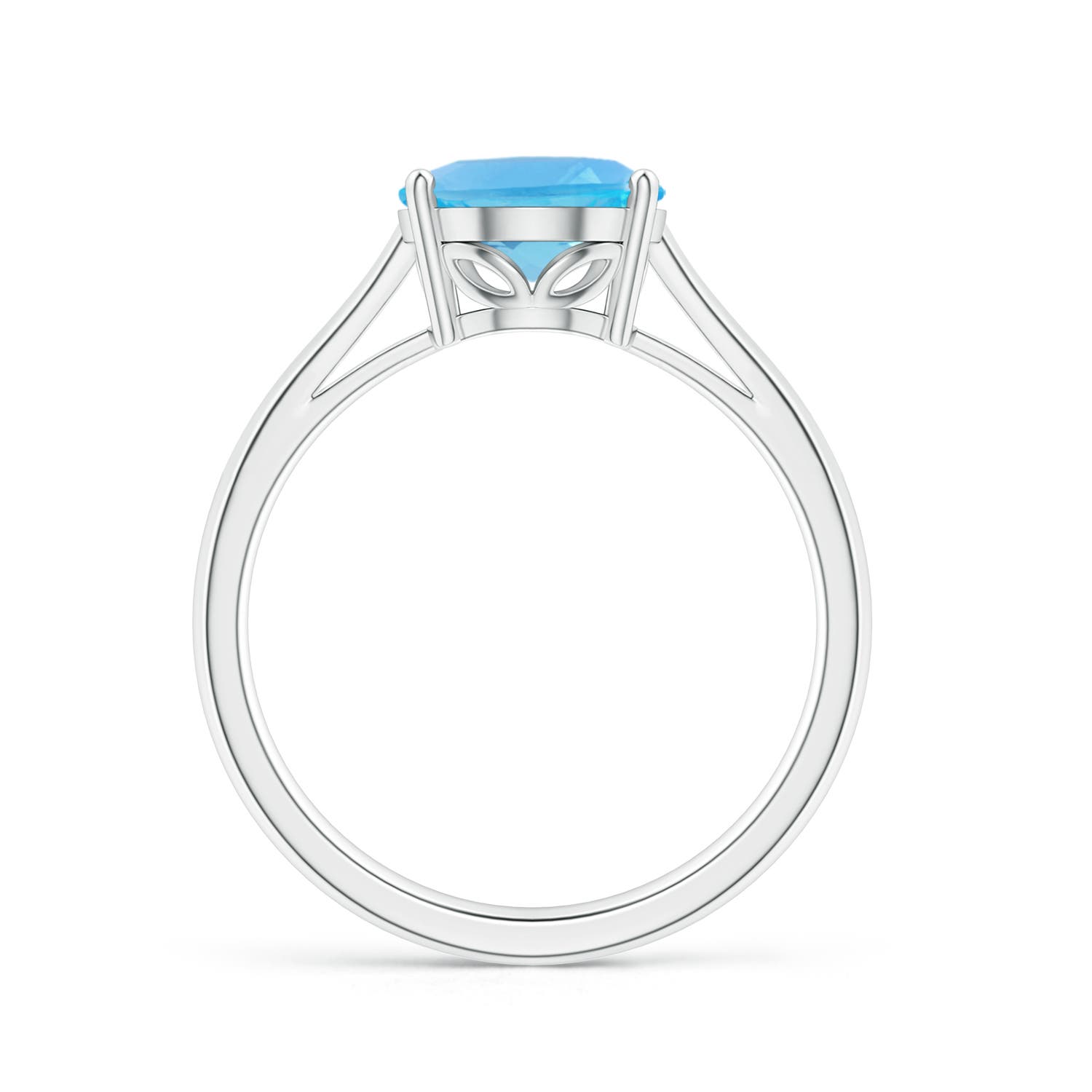 AA - Swiss Blue Topaz / 3.25 CT / 14 KT White Gold