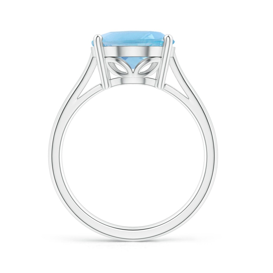 12x10mm A Oval Solitaire Swiss Blue Topaz Cocktail Ring in S999 Silver side 199