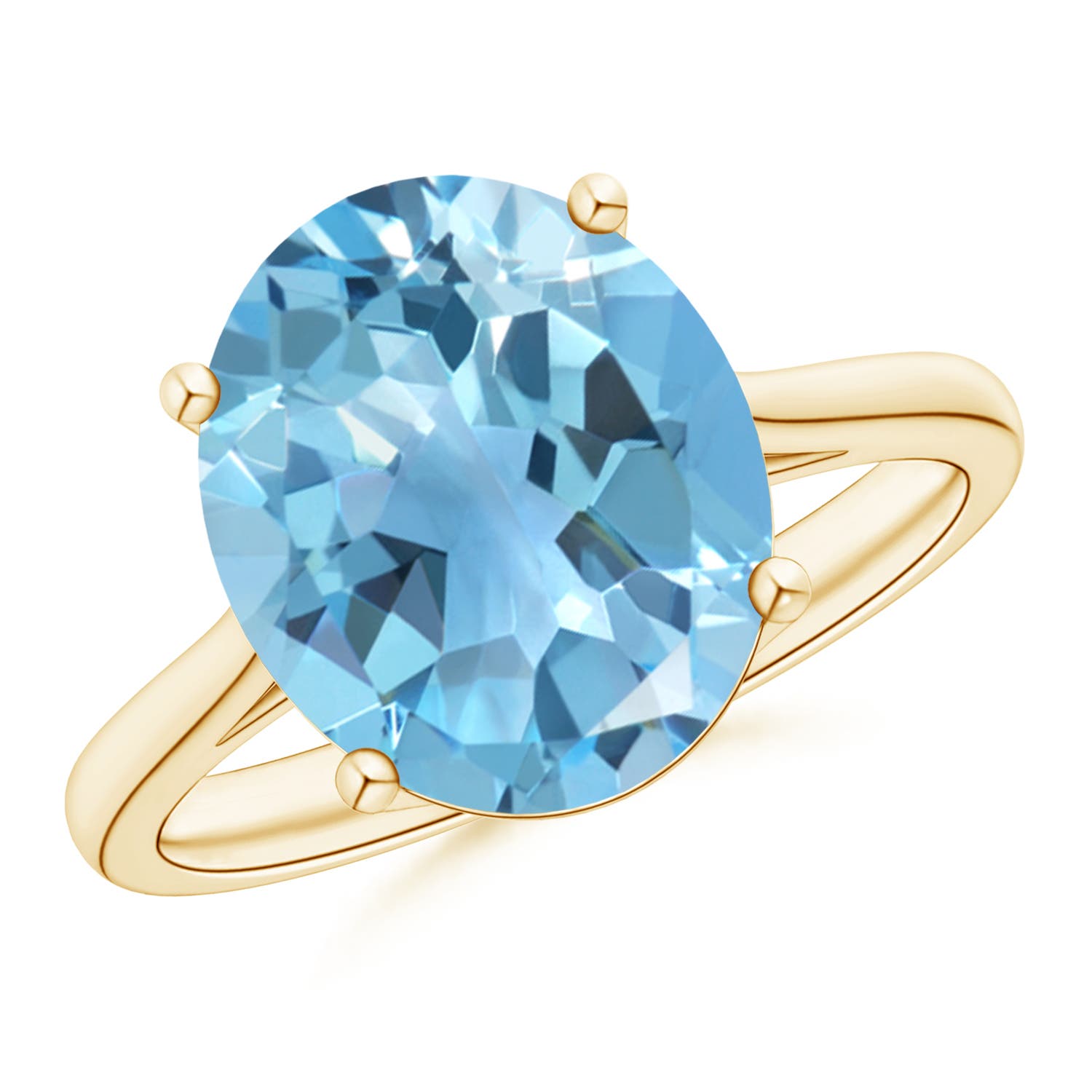 A - Swiss Blue Topaz / 5.6 CT / 14 KT Yellow Gold