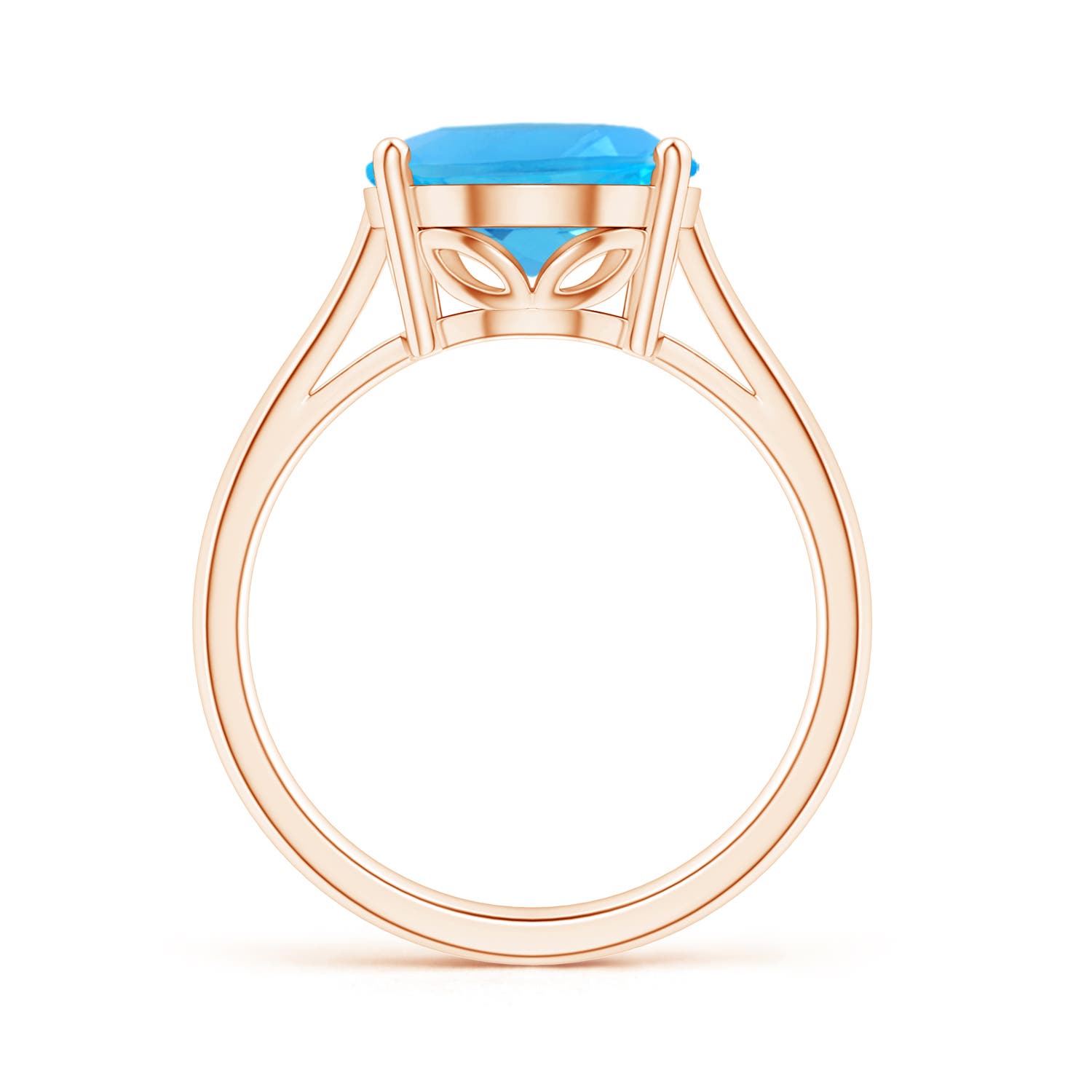 AAA - Swiss Blue Topaz / 5.6 CT / 14 KT Rose Gold