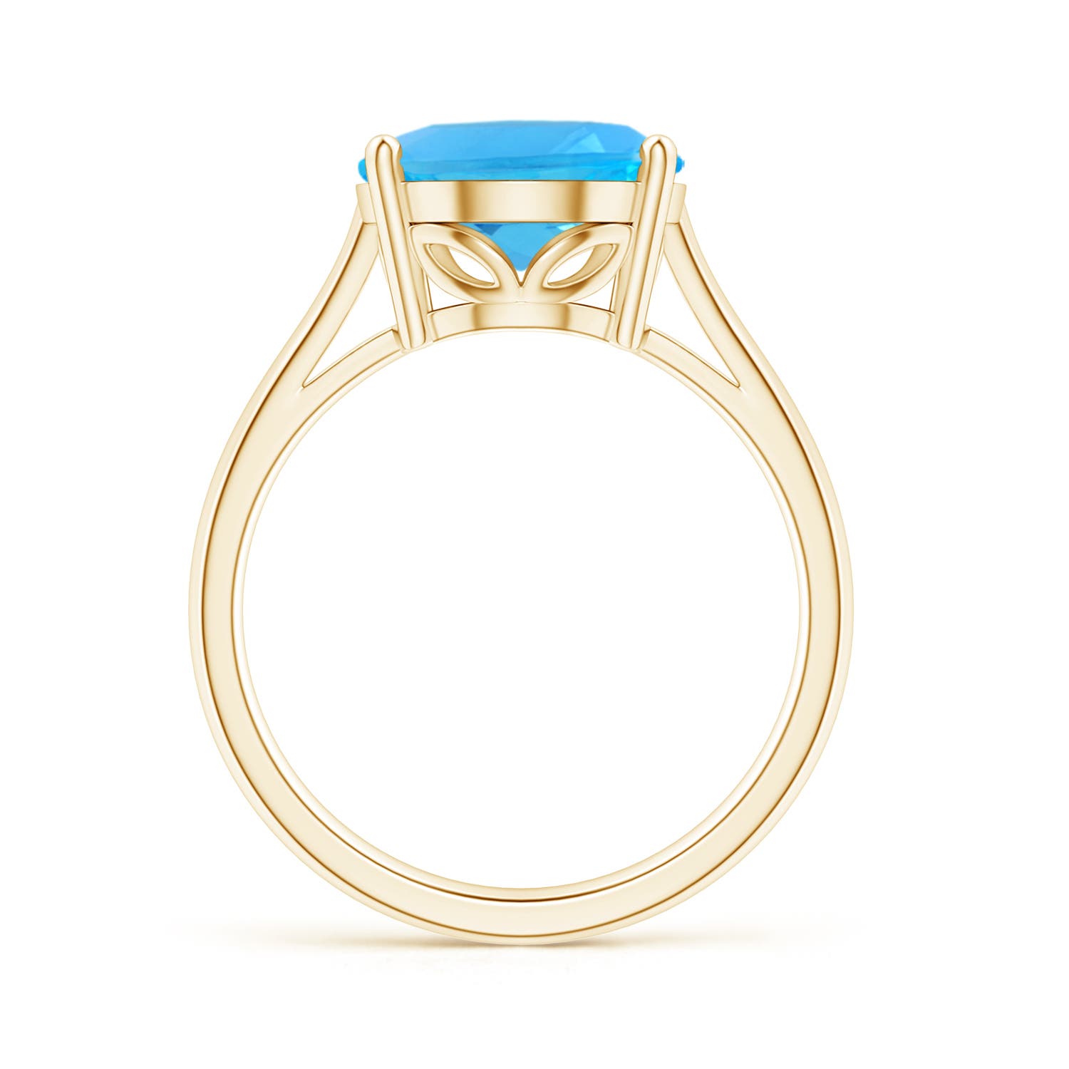 AAA - Swiss Blue Topaz / 5.6 CT / 14 KT Yellow Gold