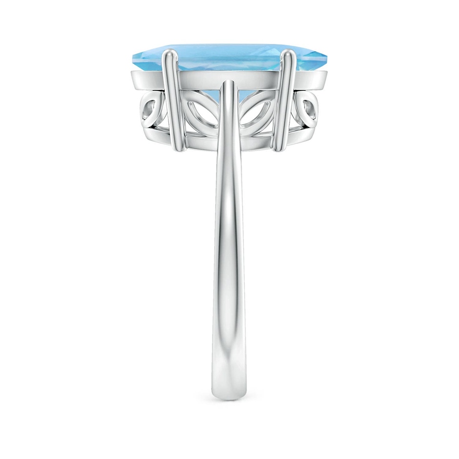 14x10mm A Oval Solitaire Swiss Blue Topaz Cocktail Ring in S999 Silver side 299
