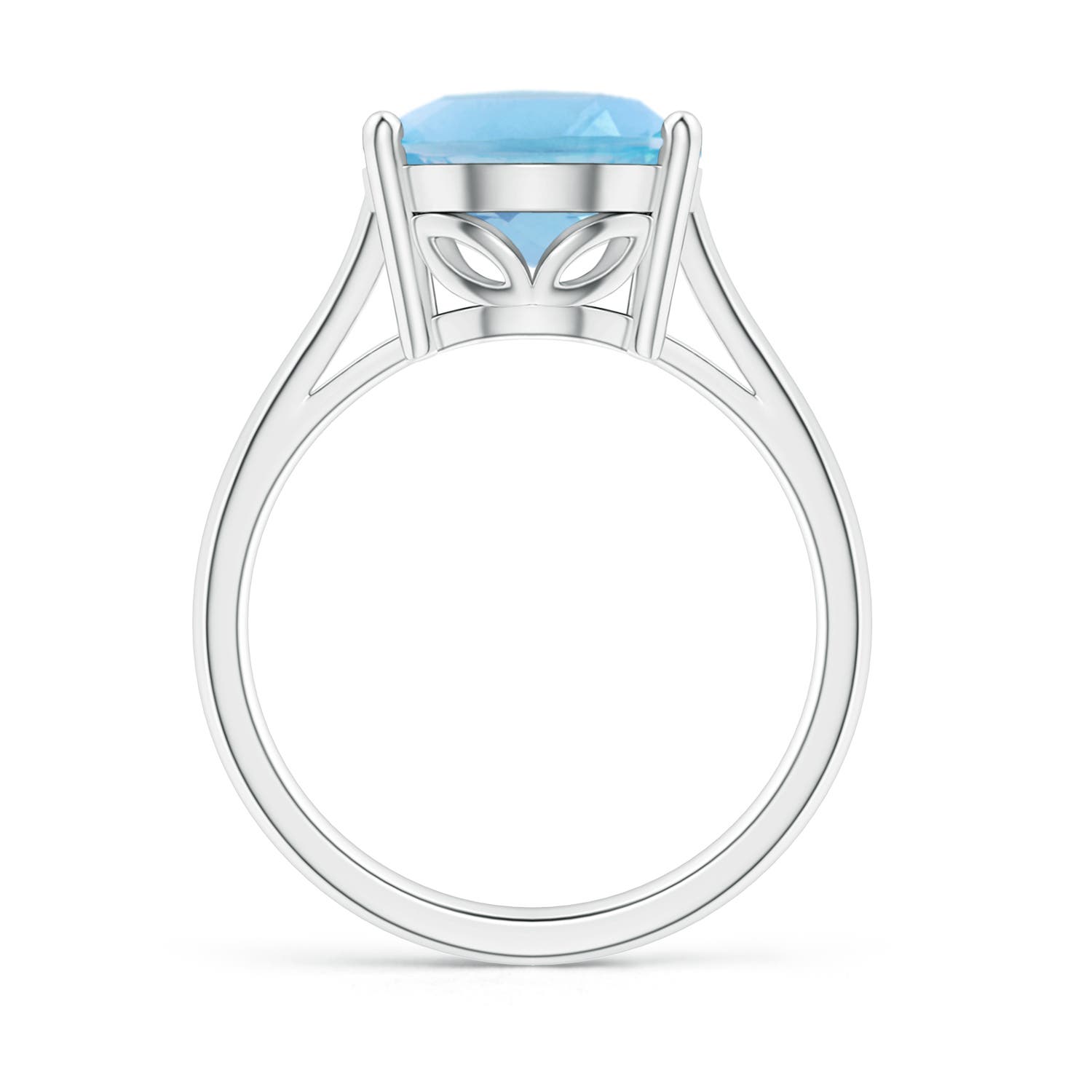 A - Swiss Blue Topaz / 7.2 CT / 14 KT White Gold