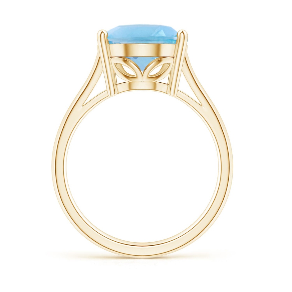 14x10mm A Oval Solitaire Swiss Blue Topaz Cocktail Ring in Yellow Gold side 199