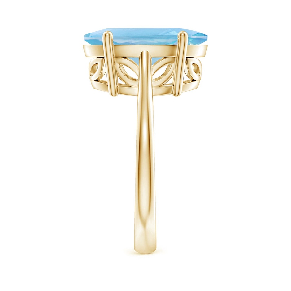 14x10mm A Oval Solitaire Swiss Blue Topaz Cocktail Ring in Yellow Gold side 299