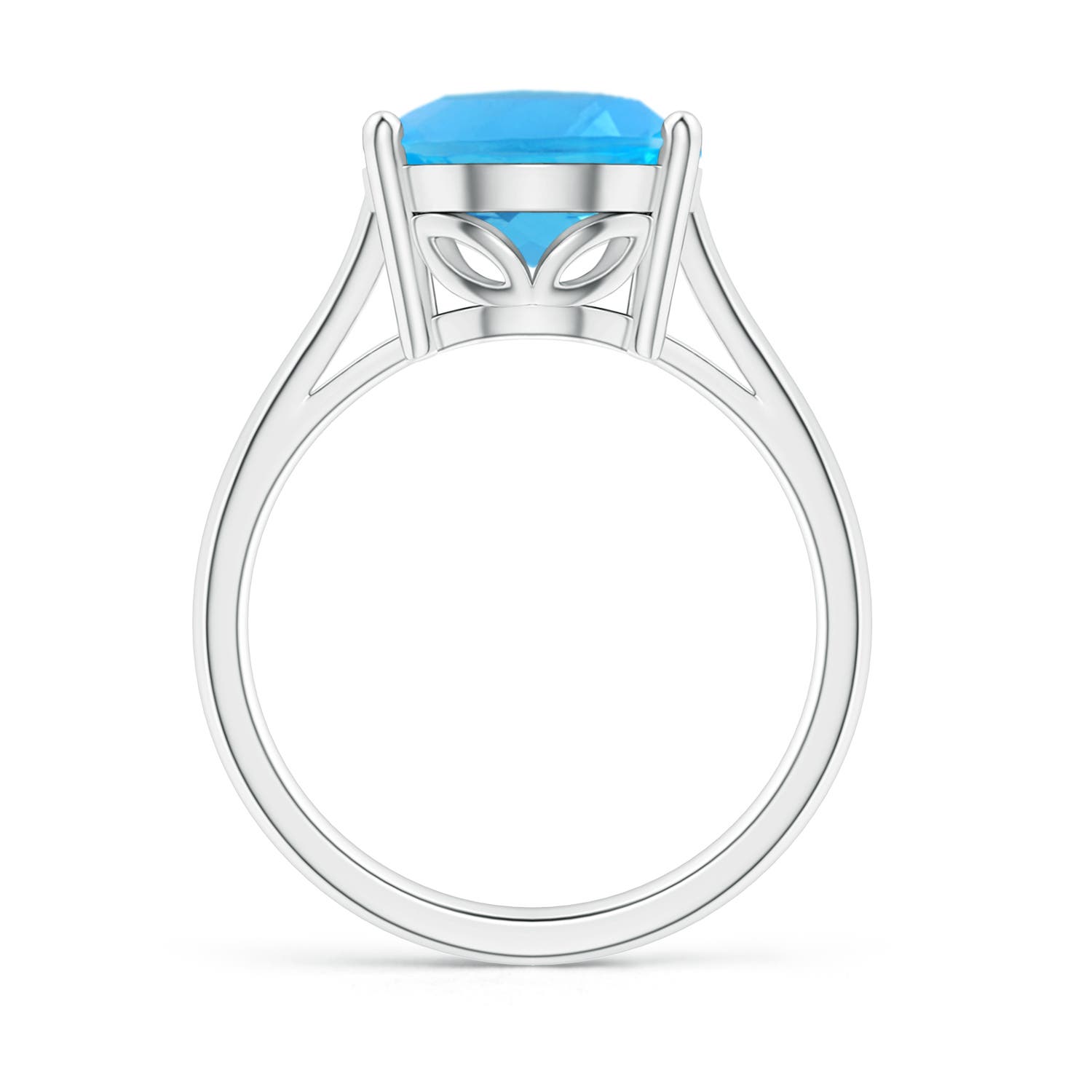 AAA - Swiss Blue Topaz / 7.2 CT / 14 KT White Gold