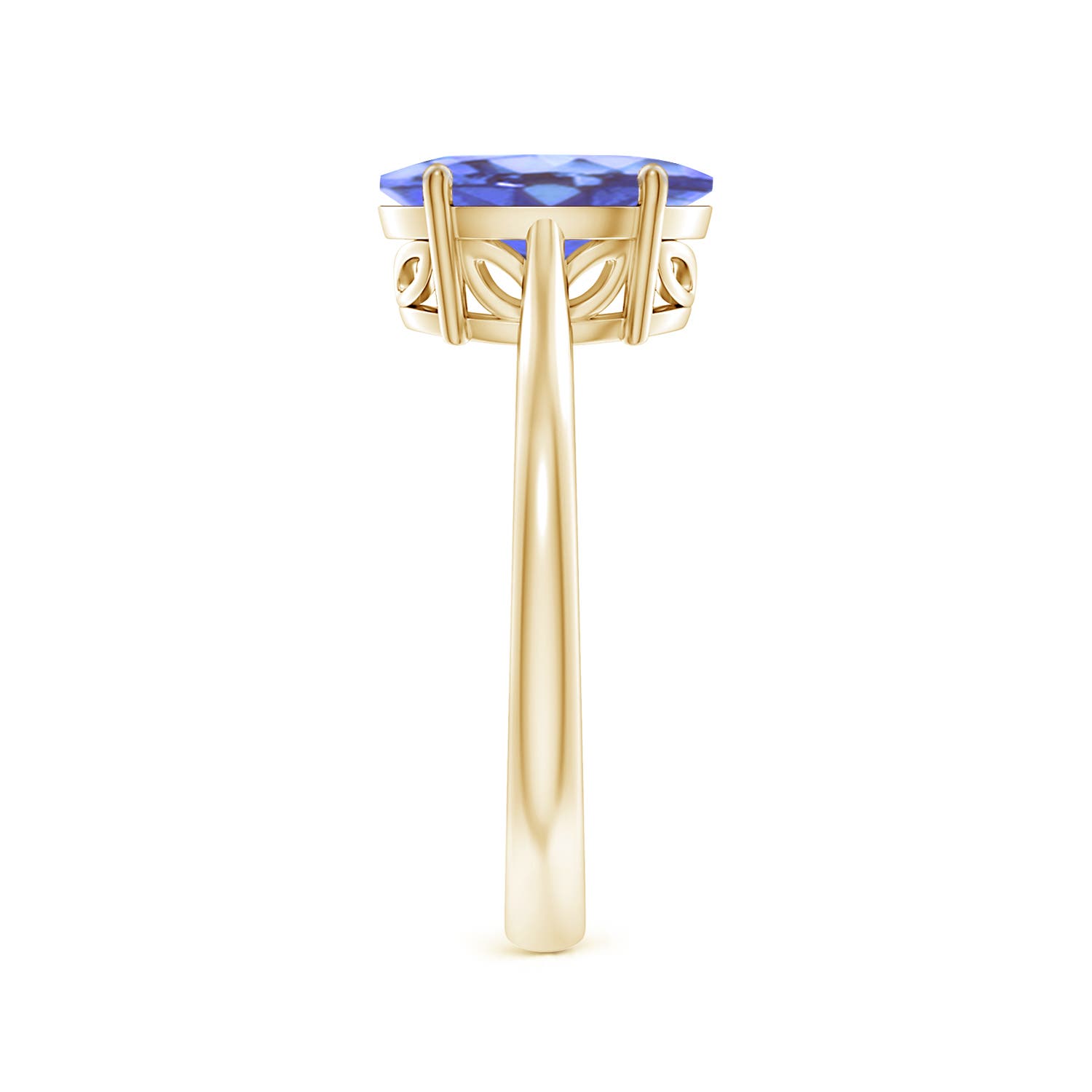 A - Tanzanite / 2.9 CT / 14 KT Yellow Gold