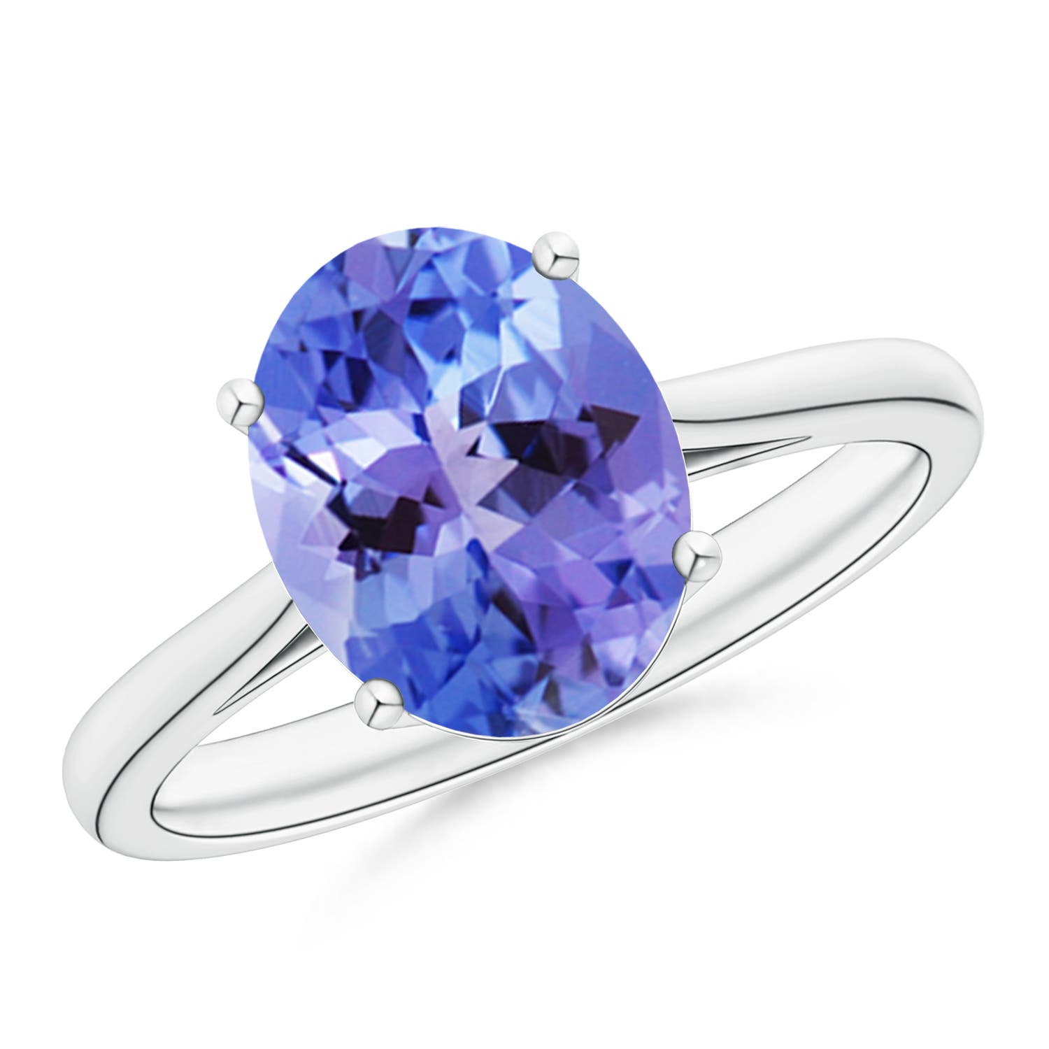 AA - Tanzanite / 2.9 CT / 14 KT White Gold