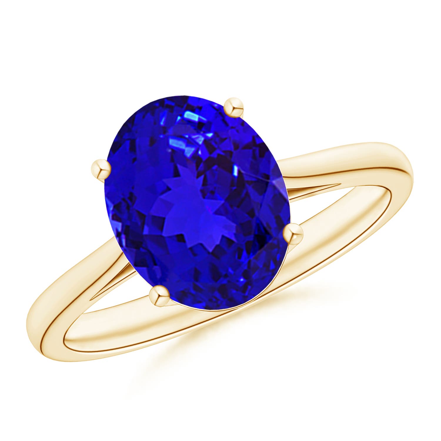 AAAA - Tanzanite / 2.9 CT / 14 KT Yellow Gold