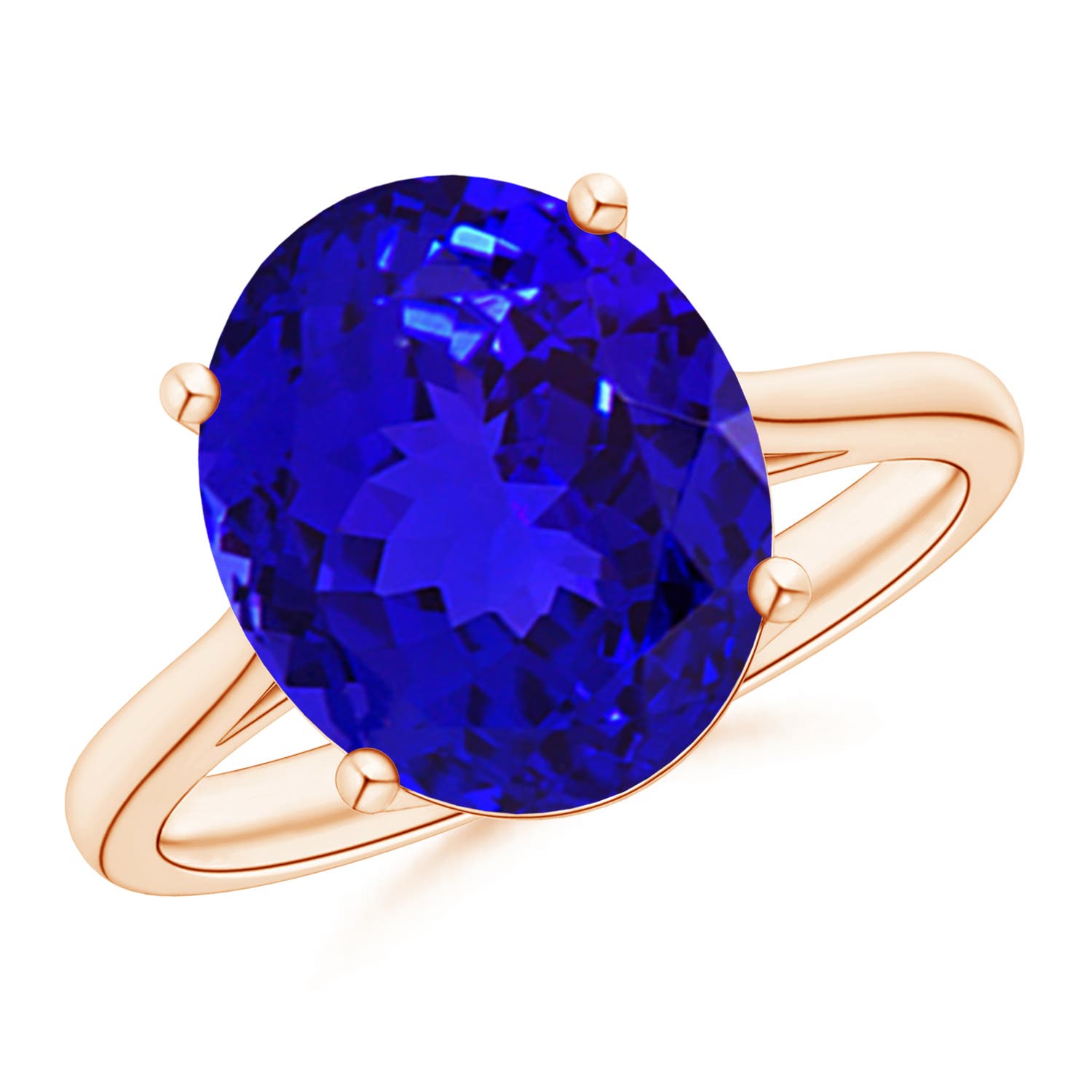 AAAA - Tanzanite / 4.8 CT / 14 KT Rose Gold