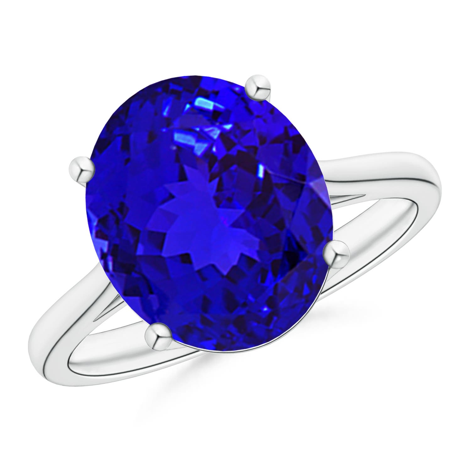 AAAA - Tanzanite / 4.8 CT / 14 KT White Gold