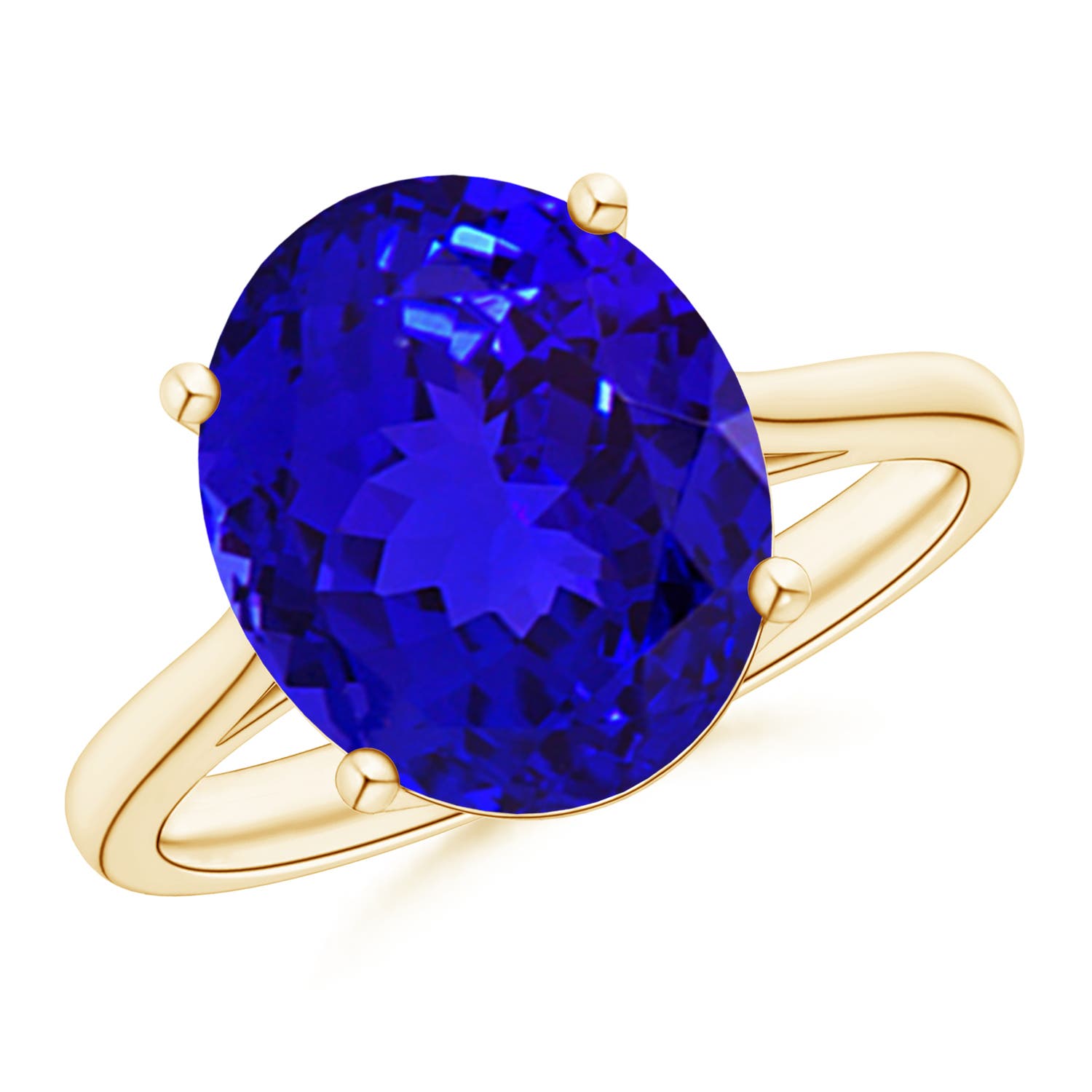 AAAA - Tanzanite / 4.8 CT / 14 KT Yellow Gold