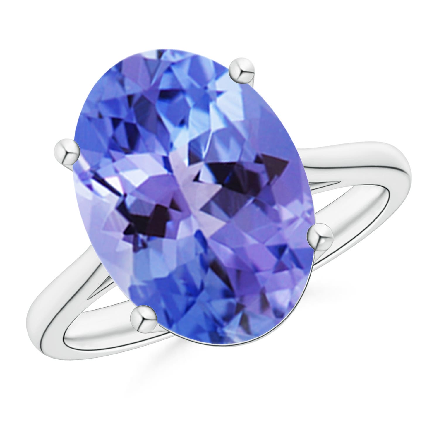 AA - Tanzanite / 6 CT / 14 KT White Gold