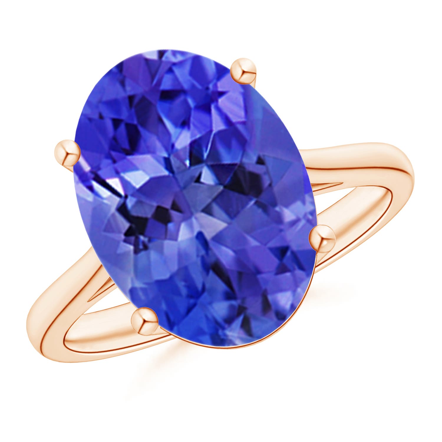 AAA - Tanzanite / 6 CT / 14 KT Rose Gold