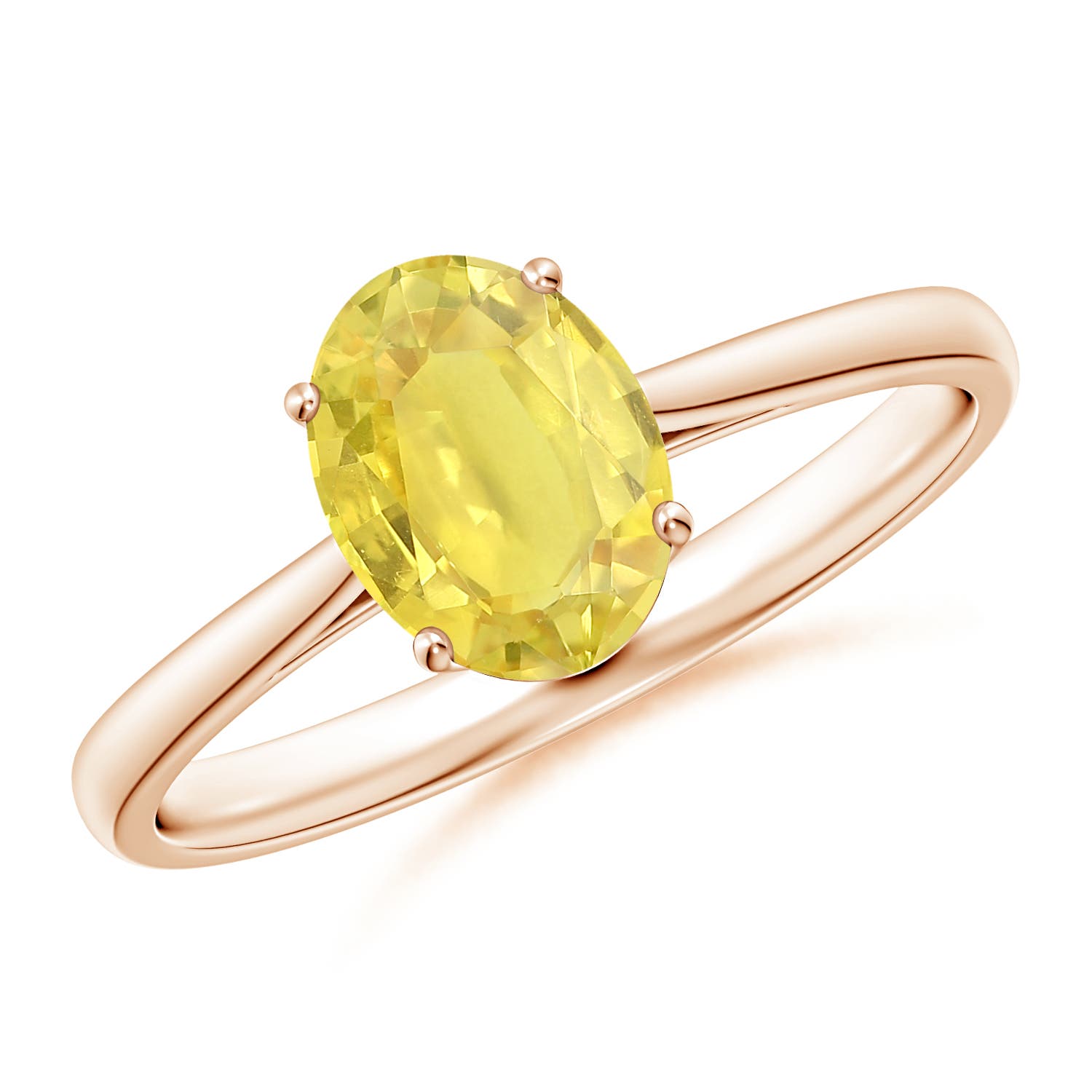 A - Yellow Sapphire / 1.5 CT / 14 KT Rose Gold