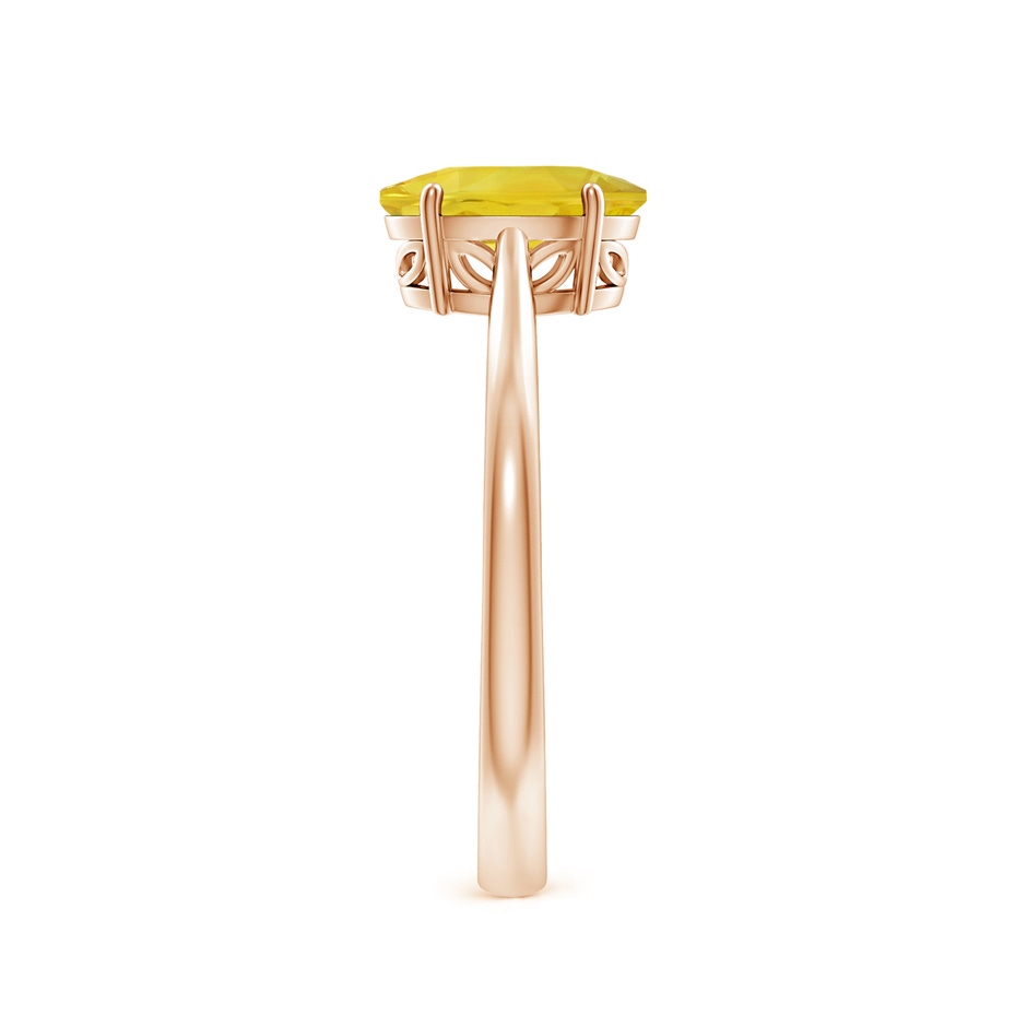 8x6mm AA Oval Solitaire Yellow Sapphire Cocktail Ring in Rose Gold side 299