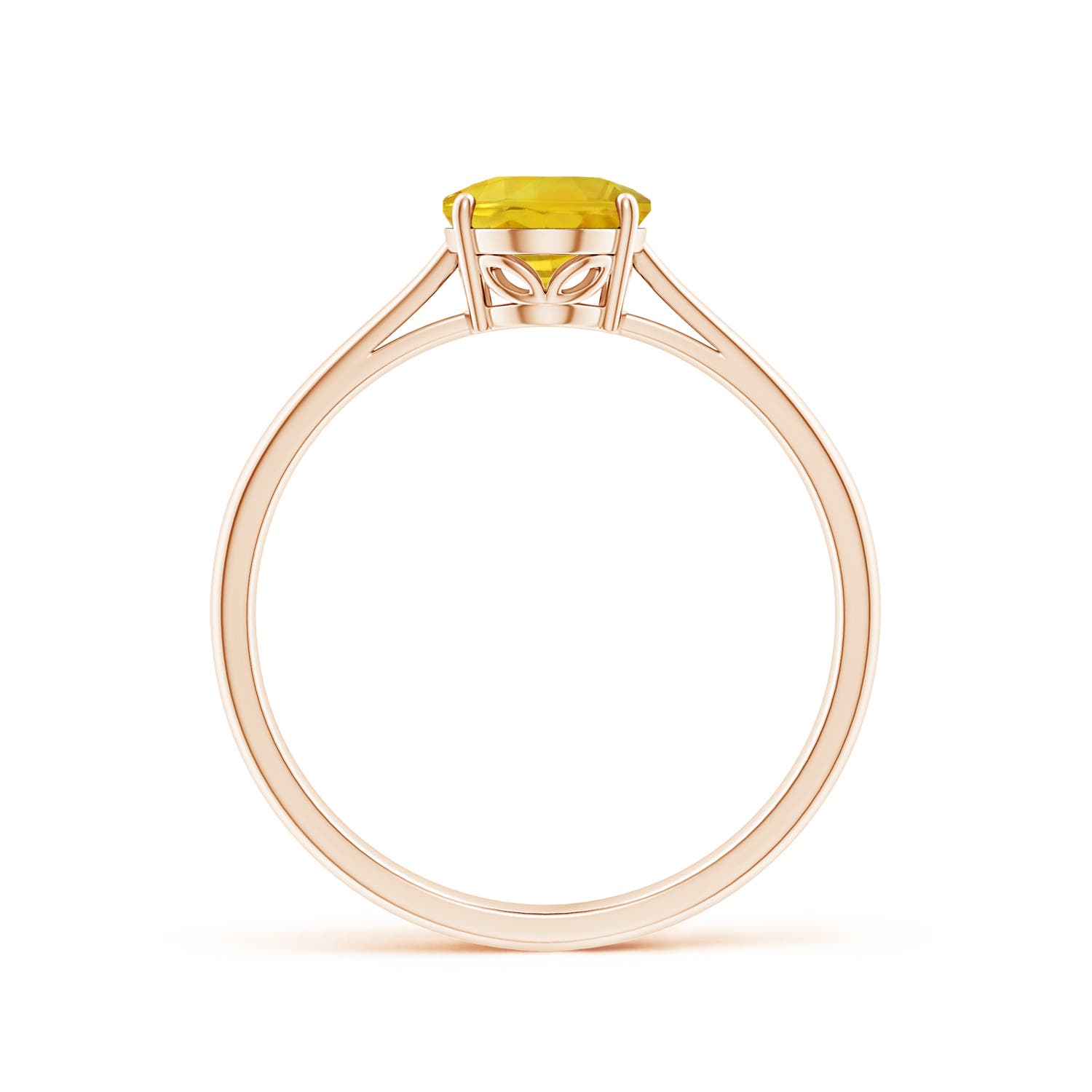 AAA - Yellow Sapphire / 1.5 CT / 14 KT Rose Gold