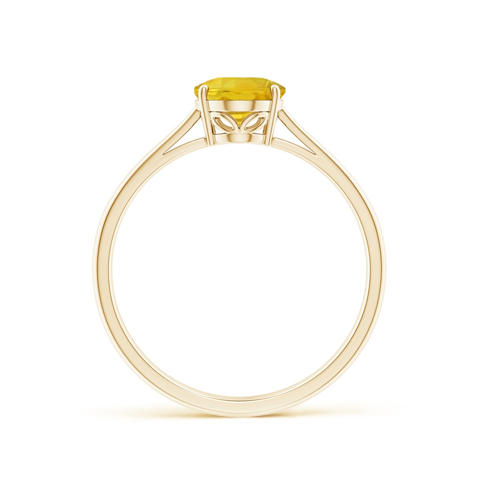 8x6mm AAA Oval Solitaire Yellow Sapphire Cocktail Ring in Yellow Gold side-1