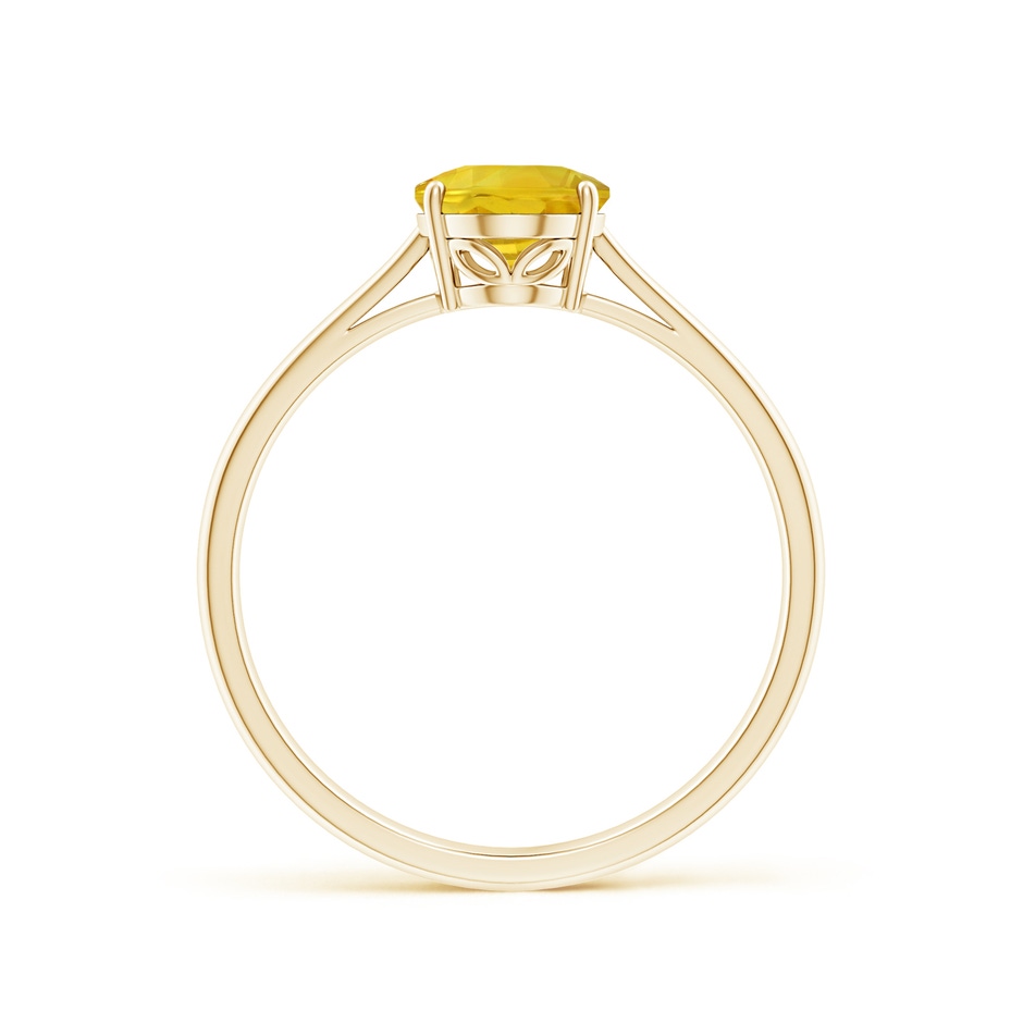 8x6mm AAA Oval Solitaire Yellow Sapphire Cocktail Ring in Yellow Gold side 199