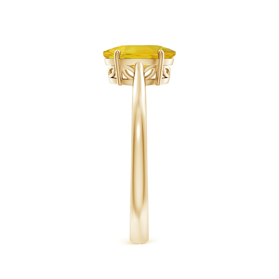 8x6mm AAA Oval Solitaire Yellow Sapphire Cocktail Ring in Yellow Gold side 299