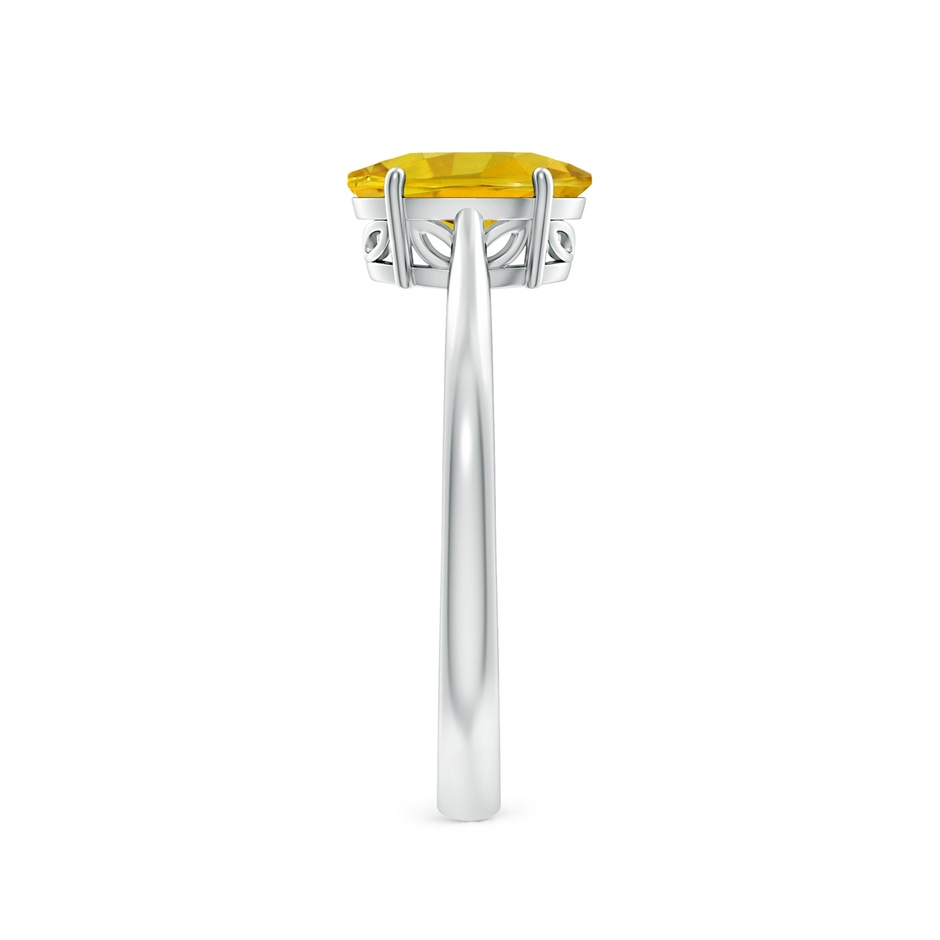 8x6mm AAAA Oval Solitaire Yellow Sapphire Cocktail Ring in P950 Platinum side 299