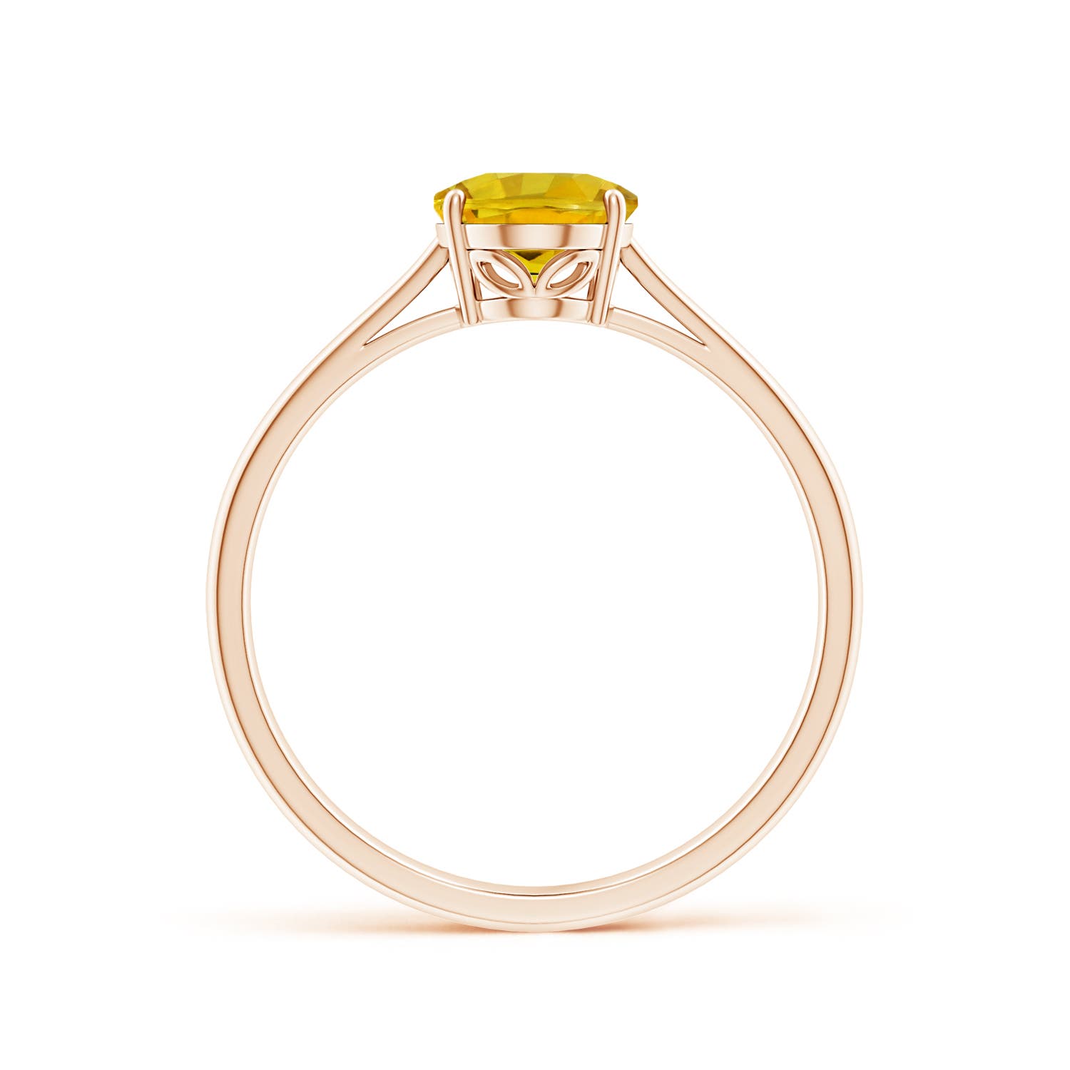 AAAA - Yellow Sapphire / 1.5 CT / 14 KT Rose Gold