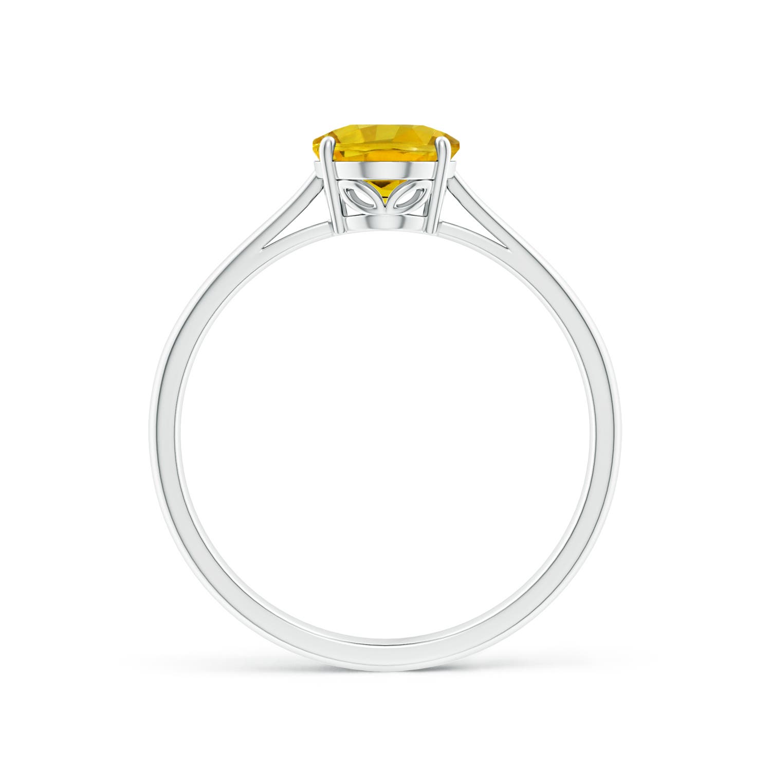 AAAA - Yellow Sapphire / 1.5 CT / 14 KT White Gold