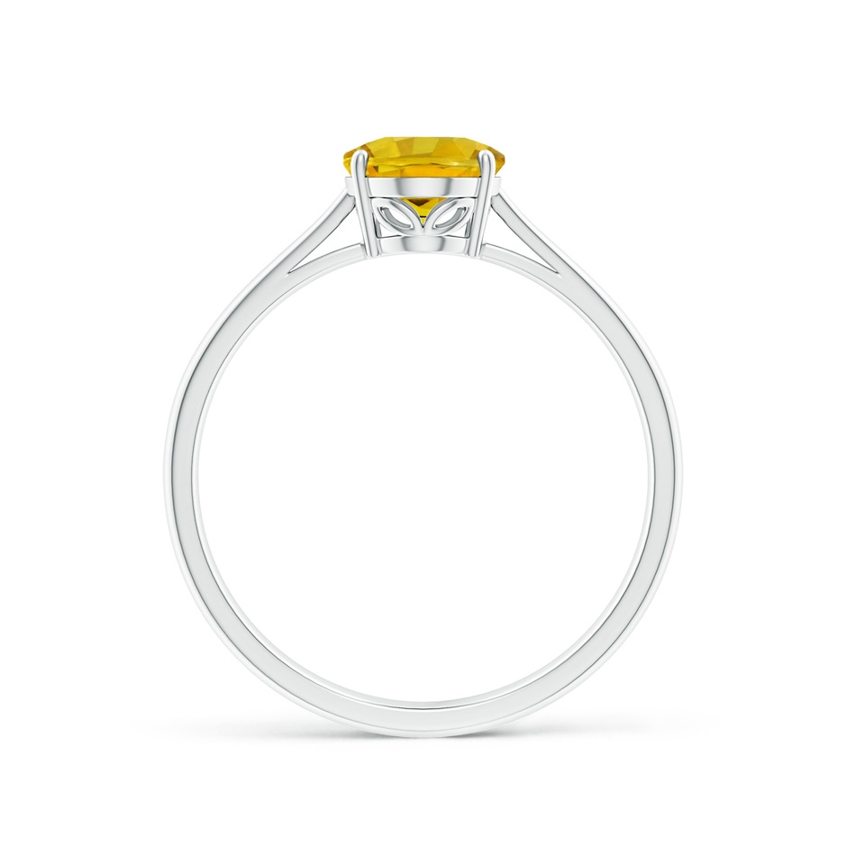8x6mm AAAA Oval Solitaire Yellow Sapphire Cocktail Ring in White Gold side-1
