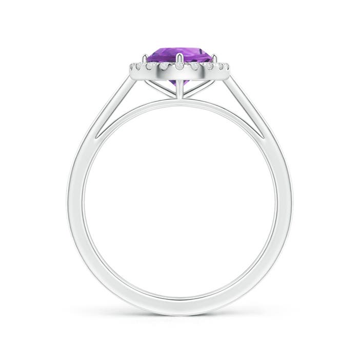 AA - Amethyst / 0.92 CT / 14 KT White Gold