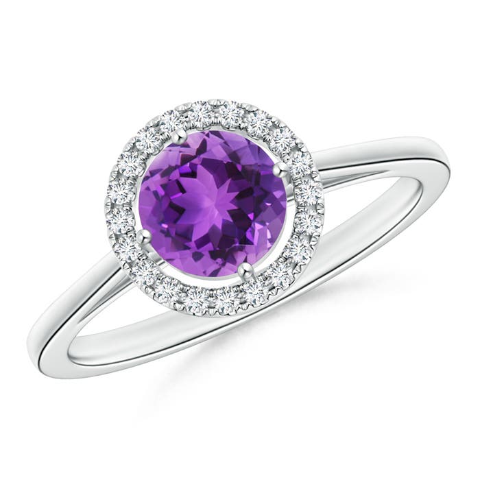 AAA - Amethyst / 0.92 CT / 14 KT White Gold