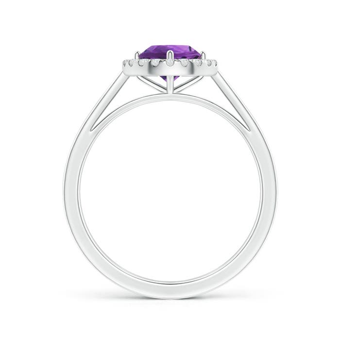 AAA - Amethyst / 0.92 CT / 14 KT White Gold