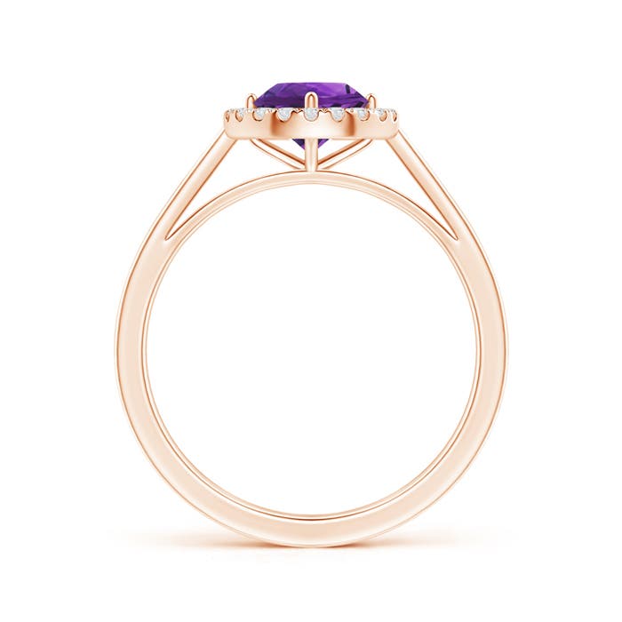 AAAA - Amethyst / 0.92 CT / 14 KT Rose Gold