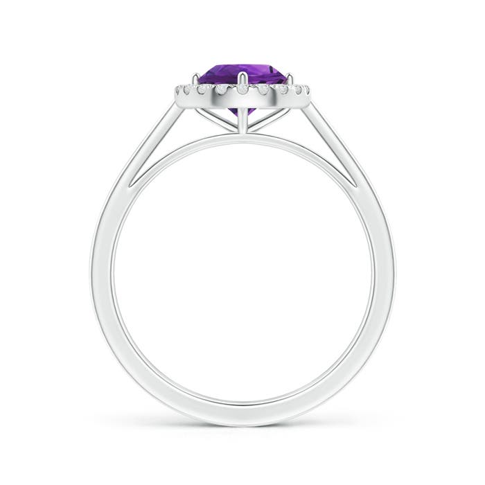 AAAA - Amethyst / 0.92 CT / 14 KT White Gold