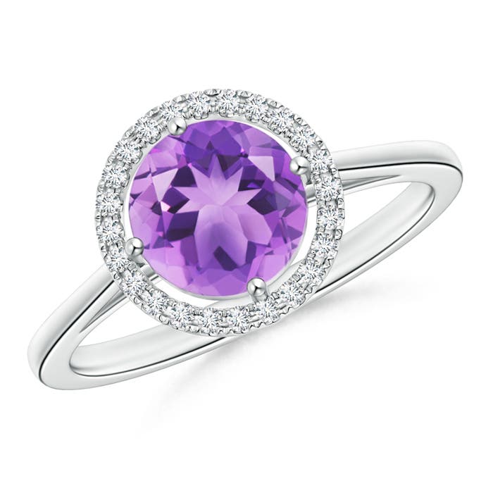 A - Amethyst / 1.29 CT / 14 KT White Gold