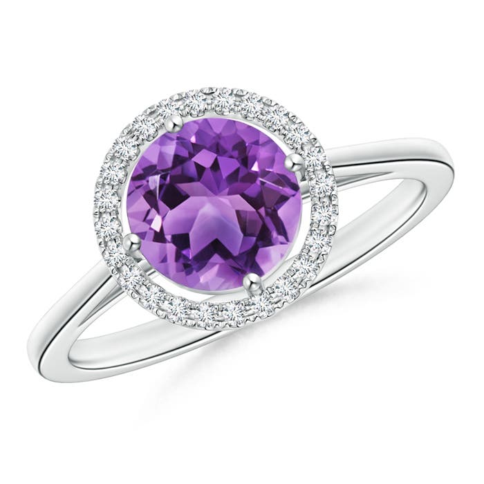 AA - Amethyst / 1.29 CT / 14 KT White Gold