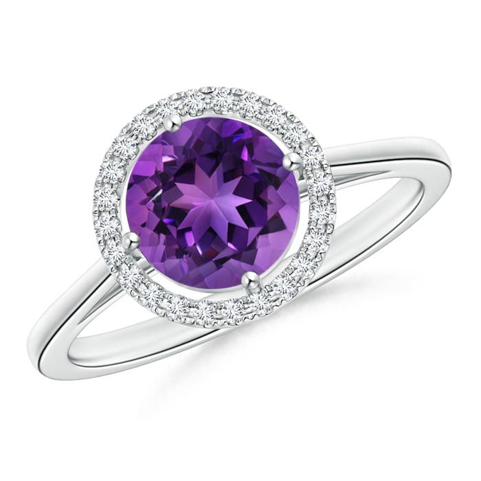 AAAA - Amethyst / 1.29 CT / 14 KT White Gold