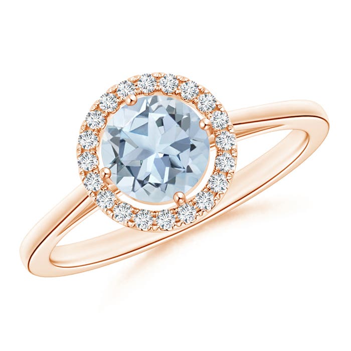 A - Aquamarine / 0.84 CT / 14 KT Rose Gold