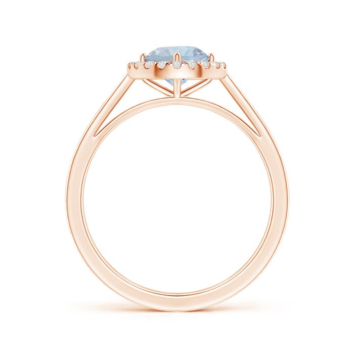 A - Aquamarine / 0.84 CT / 14 KT Rose Gold