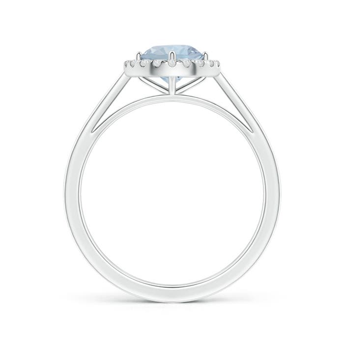 A - Aquamarine / 0.84 CT / 14 KT White Gold