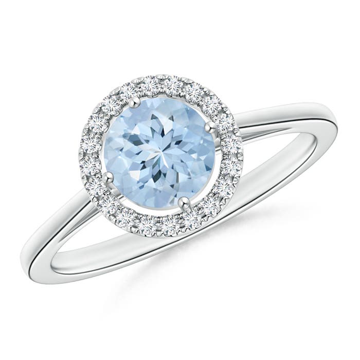 AA - Aquamarine / 0.84 CT / 14 KT White Gold