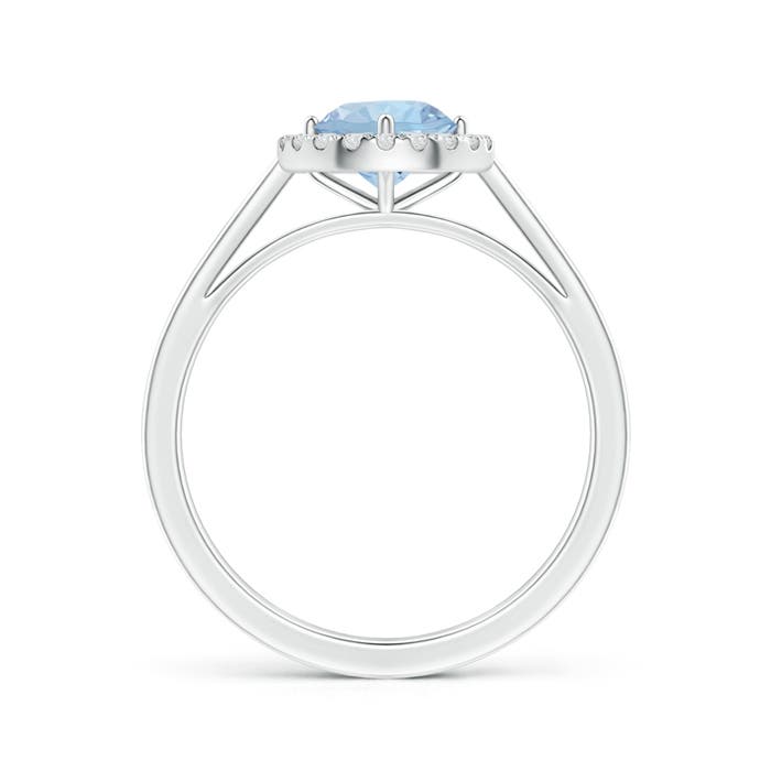 AA - Aquamarine / 0.84 CT / 14 KT White Gold