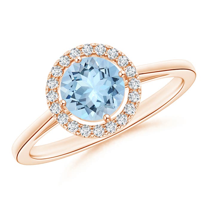 AAA - Aquamarine / 0.84 CT / 14 KT Rose Gold