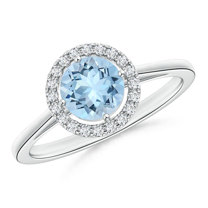 AAA - Aquamarine / 0.84 CT / 14 KT White Gold