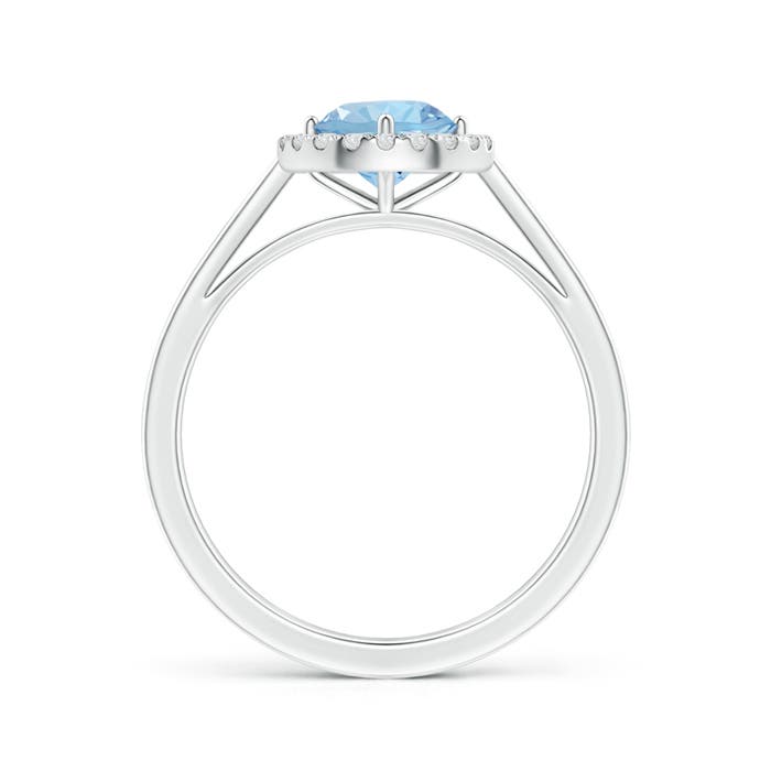 AAA - Aquamarine / 0.84 CT / 14 KT White Gold