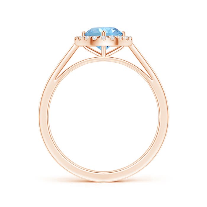 AAAA - Aquamarine / 0.84 CT / 14 KT Rose Gold