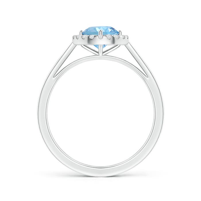 AAAA - Aquamarine / 0.84 CT / 14 KT White Gold