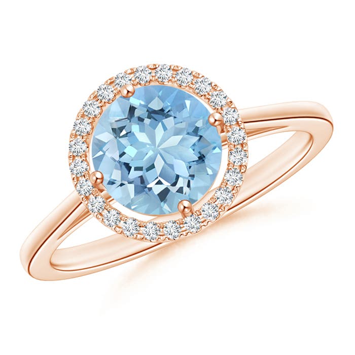 AAAA - Aquamarine / 1.26 CT / 14 KT Rose Gold