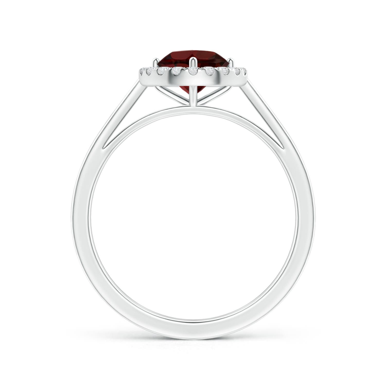 AA - Garnet / 1.12 CT / 14 KT White Gold