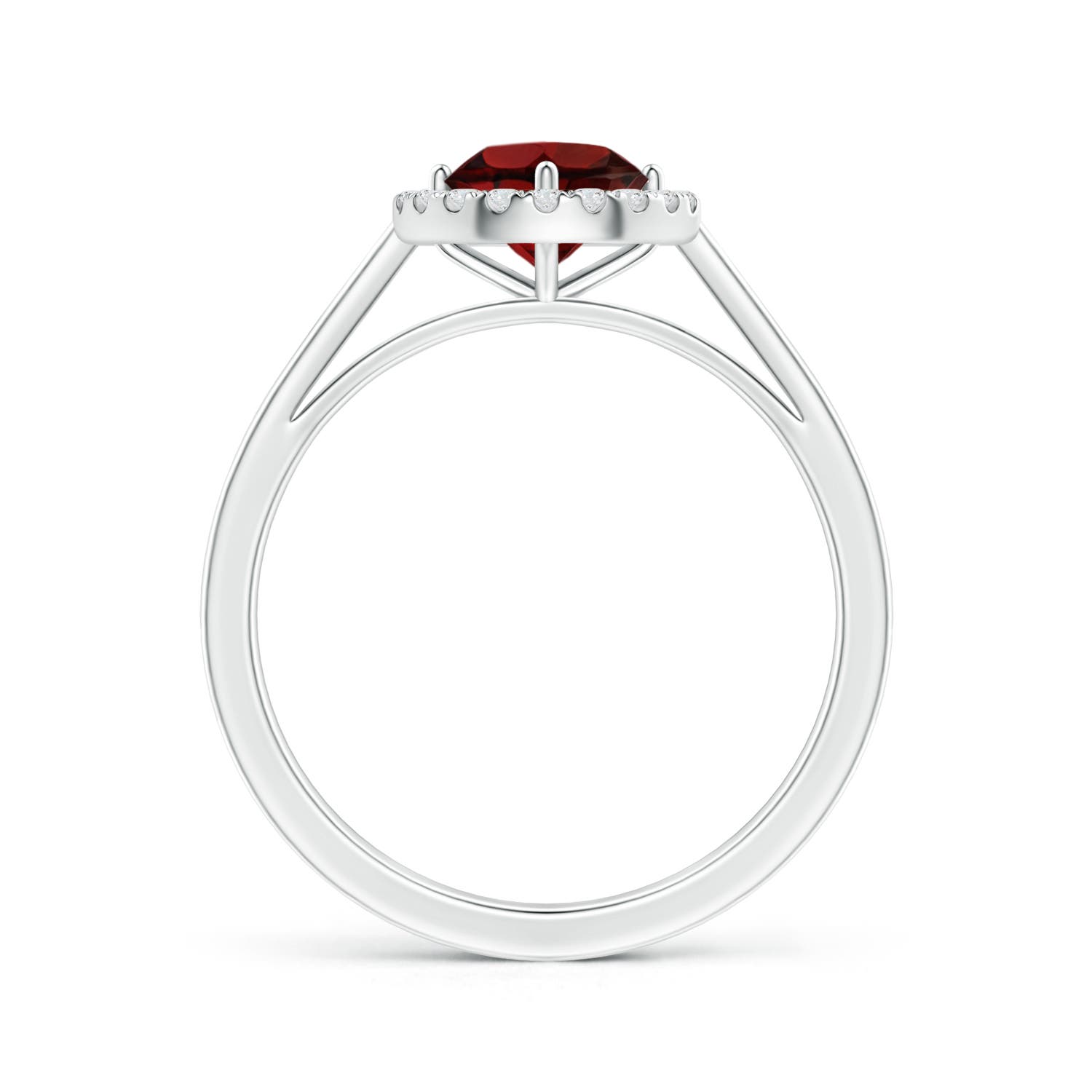 AAA - Garnet / 1.12 CT / 14 KT White Gold