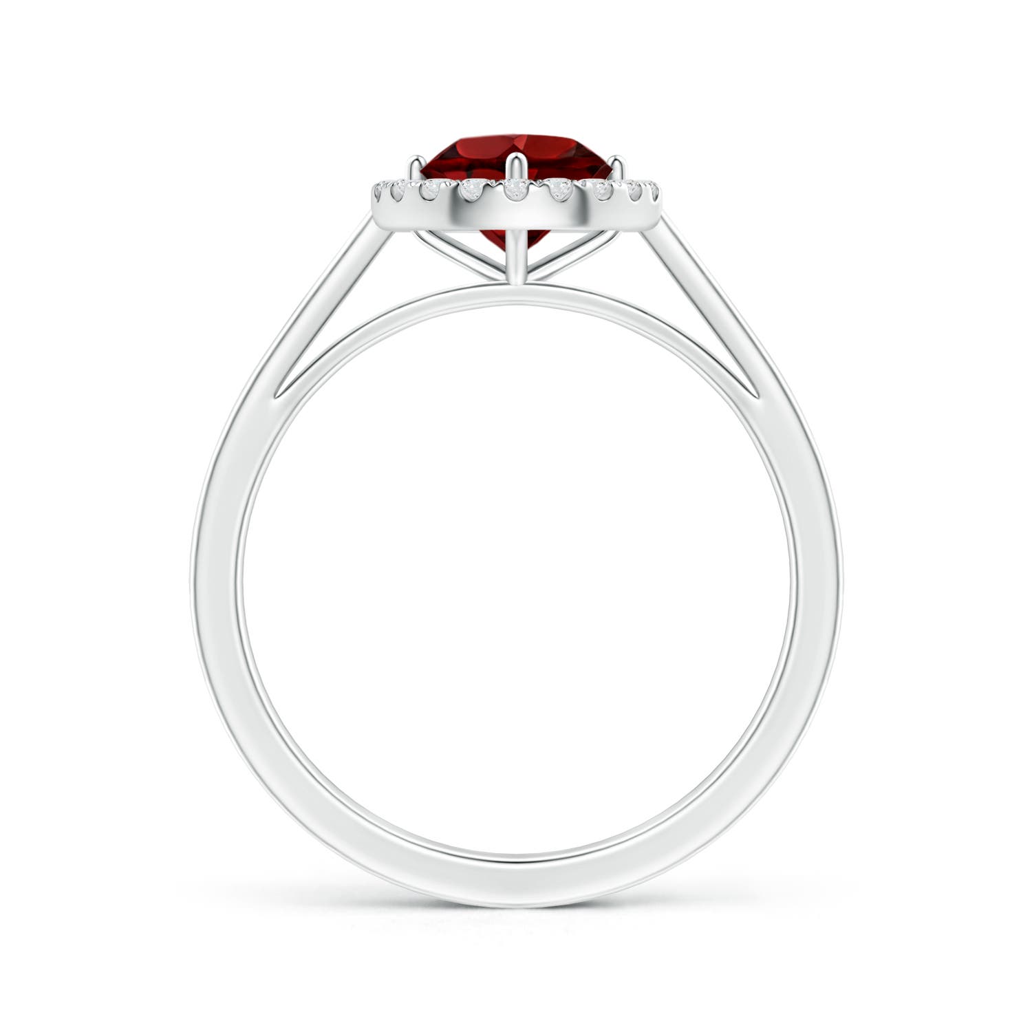 AAAA - Garnet / 1.12 CT / 14 KT White Gold